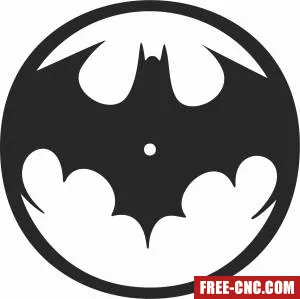 Batman wall clock - Free dxf files ready to cut