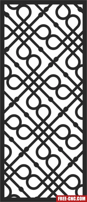 Wall screen decorative pattern door - Free dxf files ready to cut