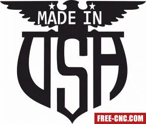 Made in usa wall sign - free dxf download