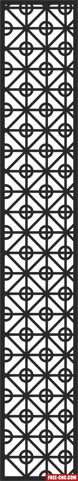 Screen wall door wall screen pattern - Free dxf files ready to cut