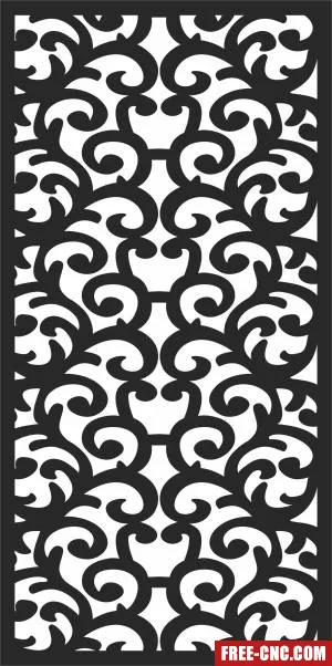 Decorative screen door pattern - Free dxf files ready to cut