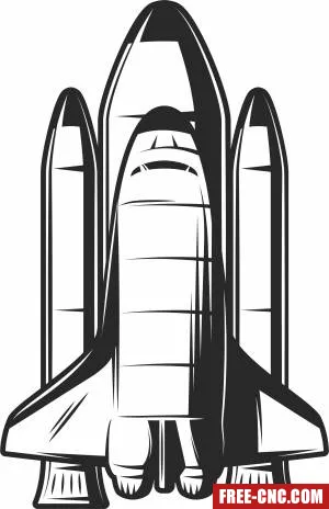 Space shuttle clipart - Download free dxf for cnc plasma cutting