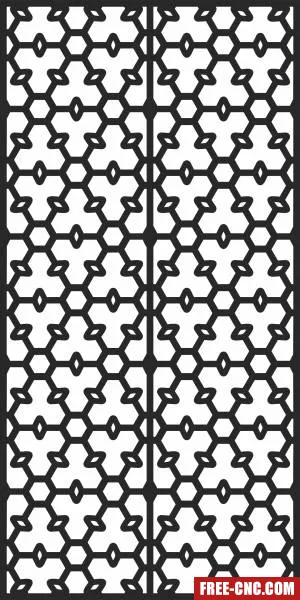 Decorative door decorative wall screen door - Free dxf files ready to cut