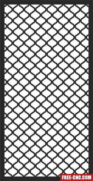 Decorative pattern wall screens panel for doors - free dxf download Decorative pattern wall screens panel for doors - free dxf download