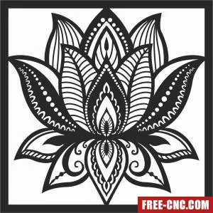 Flower panel decor pattern - Download free dxf for cnc plasma cutting