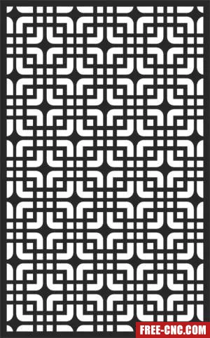 Decorative panel wall separator door pattern - free dxf download