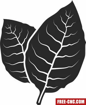 Tobacco leave wall art - Free dxf files ready to cut