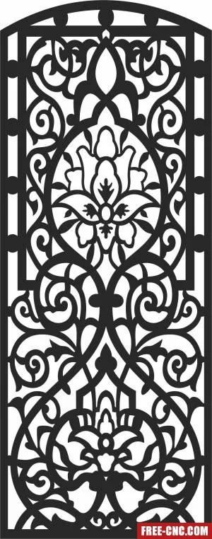 Pattern wall door decorative - Free dxf files ready to cut