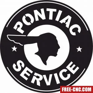 Pontiac chief and service logo collectible - Free dxf download