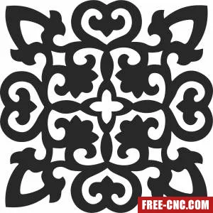 Decorative mandala pattern clipart - Free dxf for laser cutting and plasma Decorative mandala pattern clipart - Free dxf for laser cutting and plasma