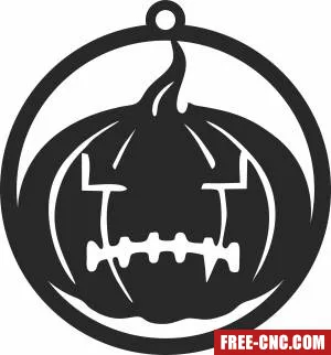 Pumpkin halloween ornament - Free dxf files ready to cut