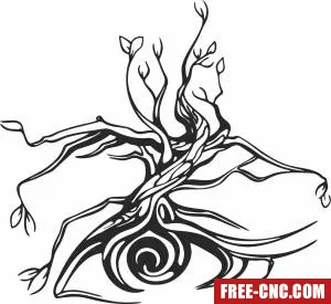 Tree branches cliparts - Free dxf files ready to cut