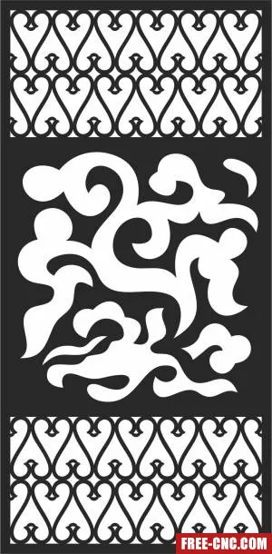 Door screen door screen decorative - Free dxf download