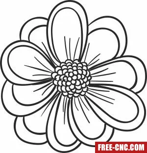 Decorative flower art - Free dxf download