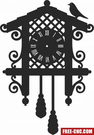 Wall clock vinyl - Free dxf files ready to cut