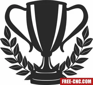 Trophy clipart - Free dxf for laser cutting and plasma