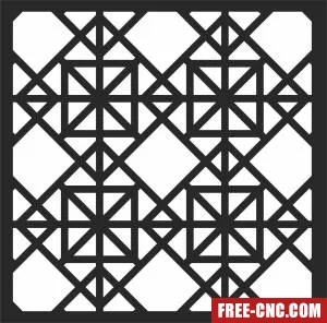 Decorative screen decorative - Free dxf for laser cutting and plasma