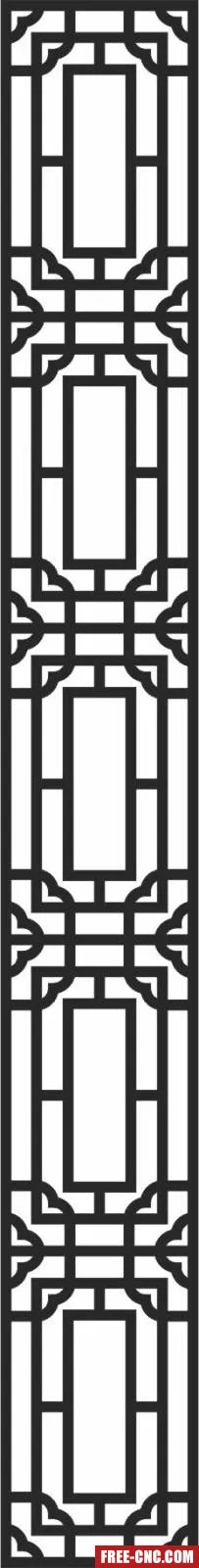Decorative pattern wall screen - Download free dxf for cnc plasma cutting