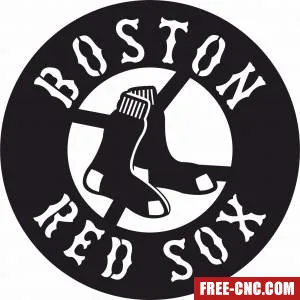 Boston red sox logo mlb baseball team - free dxf download