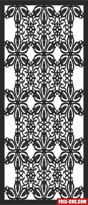 Decorative door wall - Free dxf files ready to cut