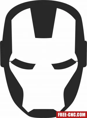 Iron man marvel avengers superhero logo - Free dxf download