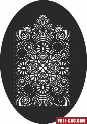 Door wall decorative screen pattern decorative pattern - Free dxf files ready to cut