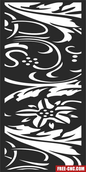 Screen door decorative pattern screen - Free dxf files ready to cut