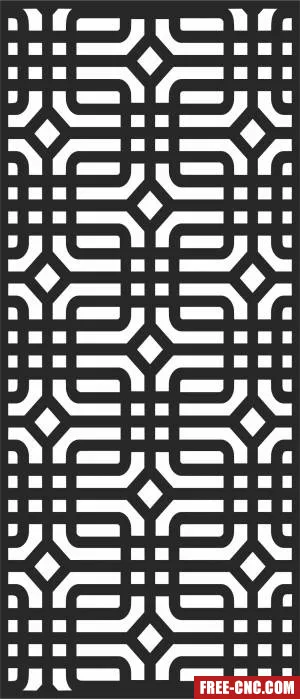 Door screen door wall pattern decorative - Free dxf files ready to cut