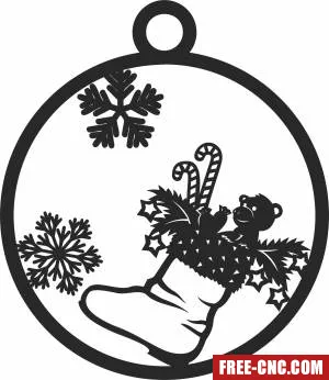 Socks christmas ornaments - Free dxf for laser cutting and plasma