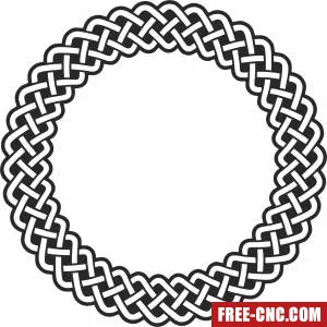 Knot pattern circle cliparts - Free dxf download