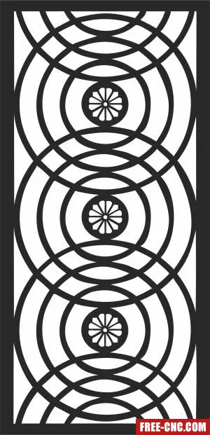 Decorative wall decorative door - Free dxf download