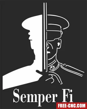 Semper fi usmc united states marines - Free dxf for laser cutting and plasma