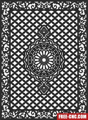 Decorative screen wall door pattern decorative screen - Free dxf files ready to cut