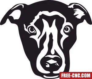 Dog face - free dxf download