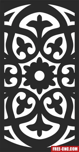 Decorative pattern door pattern - Free dxf download Decorative pattern door pattern - Free dxf download