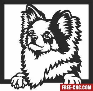 Hund chihuahua dog clipart - Free dxf for laser cutting and plasma