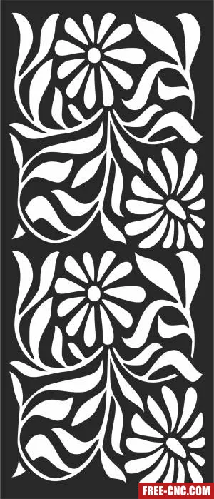 Pattern decorative screen door - Free dxf files ready to cut