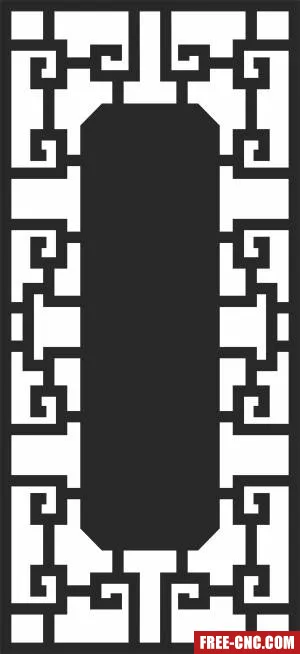 Decorative screen pattern - Free dxf download