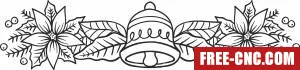 Christmas ornaments bell clipart - Free dxf files ready to cut