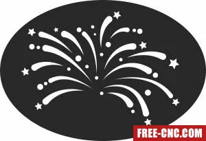 Fireworks cliparts - Download free dxf for cnc plasma cutting