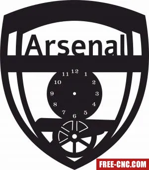 Arsenal wall vinyl clock never walk alone - Free dxf files ready to cut