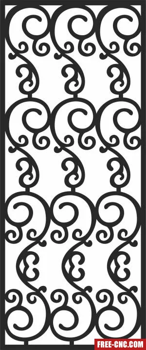 Decorative screen door - Download free dxf for cnc plasma cutting