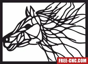 Horse wall home decor - Download free dxf for cnc plasma cutting