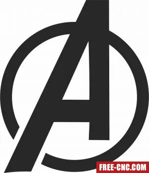 Avengers logo - Free dxf for laser cutting and plasma