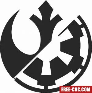 Star wars silhouette figure - Free dxf files ready to cut