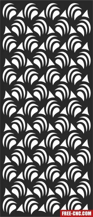 Door pattern decorative door screen wall - Free dxf for laser cutting and plasma