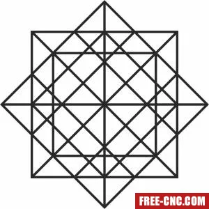 Flower of life geometric seed decor - Free dxf for laser cutting and plasma