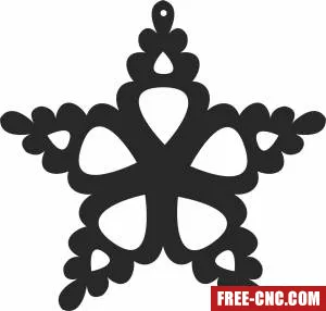 Star decor christmas ornaments - Free dxf download