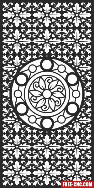 Decorative wall door panel - Download free dxf for cnc plasma cutting