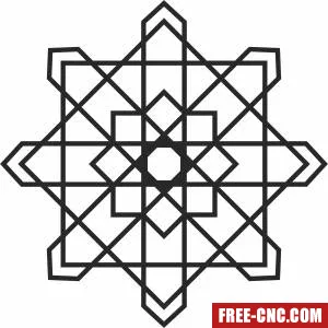 Flower of life geometric seed decor - Free dxf files ready to cut